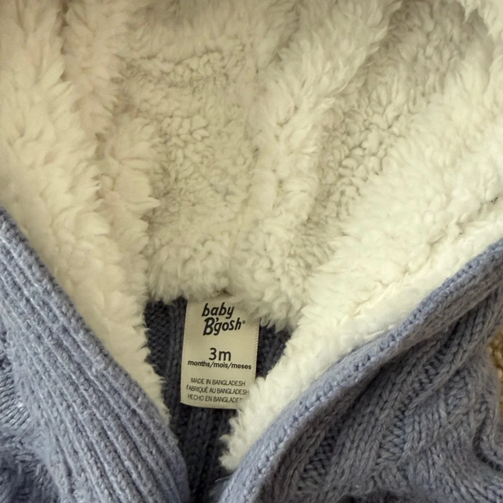 Baby Ribbed Sweater Knit Button-Front Jumpsuit - Picture 7 of 7